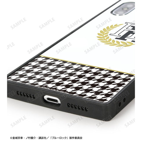 『ブルーロック』白宝高校校章 スクエア強化ガラスiPhoneケース【202410再販】